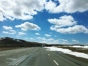 Road against sky