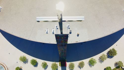 Low angle view of illuminated lighting equipment