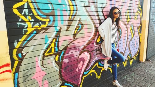 Woman looking at camera