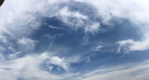 Low angle view of cloudy sky