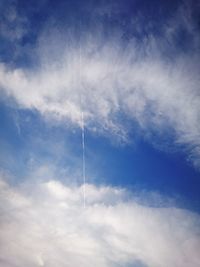 Low angle view of cloudy sky