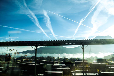 Panoramic view of illuminated city against sky