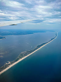 Aerial view of sea against sky