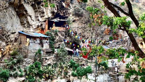 Houses on mountain