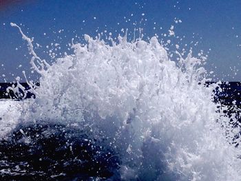 Waves splashing in water