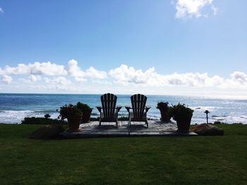 Scenic view of sea against sky