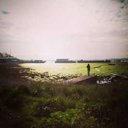 Scenic view of sea against sky