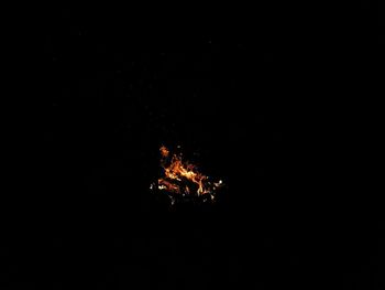 Close-up of bonfire at night