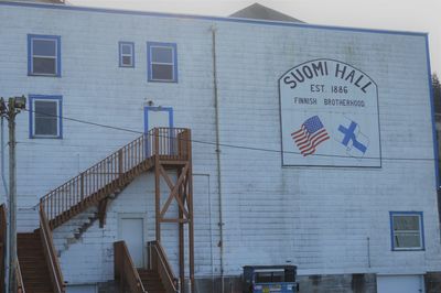 Low angle view of text on wall of building