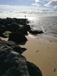 Scenic view of beach