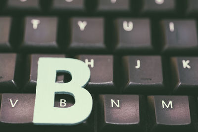 Close-up of computer keyboard