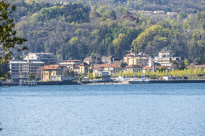 View of buildings by sea