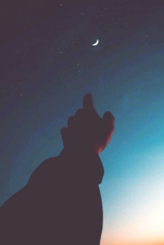 hand, human hand, sky, silhouette, human body part, one person, nature, real people, night, human finger, finger, unrecognizable person, body part, personal perspective, lifestyles, leisure activity, holding, gesturing, moon, outdoors, astronomy