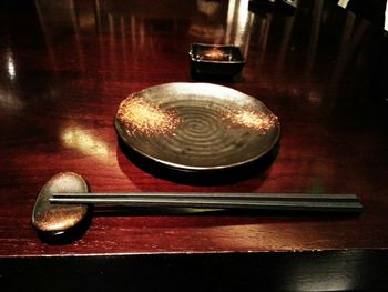 Close-up of food on table