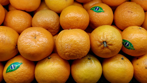 Full frame shot of oranges