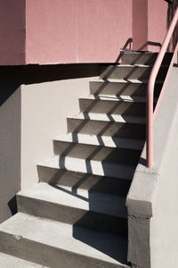 Low angle view of staircase against building