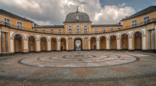 View of historic building against cloudy sky