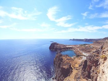 Panoramic view of sea against sky