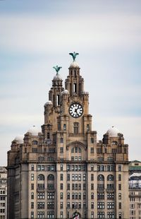 Low angle view of buildings in city