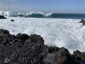 Scenic view of sea against sky