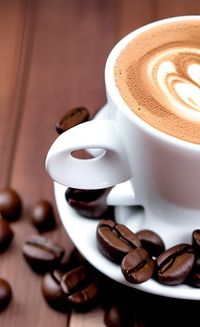 Close-up of coffee on table