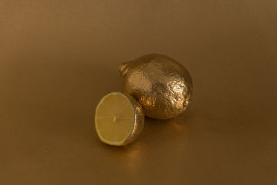 Close-up of fruit against white background