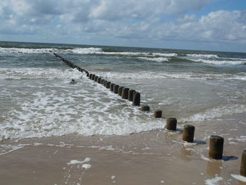 Scenic view of sea against sky