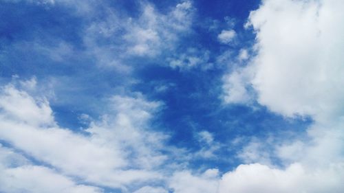 Low angle view of blue sky