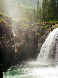 River flowing through rocks