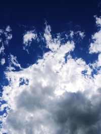 Low angle view of clouds in sky