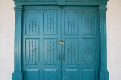 Close-up of closed door