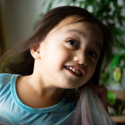 Portrait of cute asian little girl. 