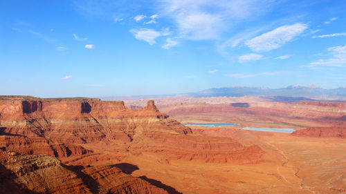 Scenic view of landscape against cloudy sky