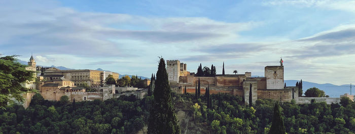 Buildings against sky in city