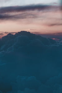 Scenic view of cloudscape against sky during sunset