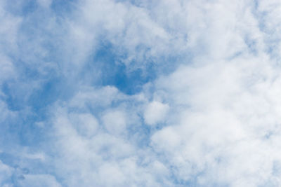 Low angle view of clouds in sky