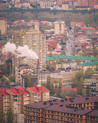 High angle view of townscape