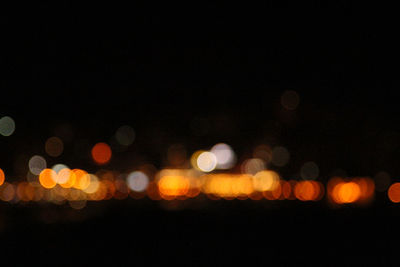 Defocused lights at night