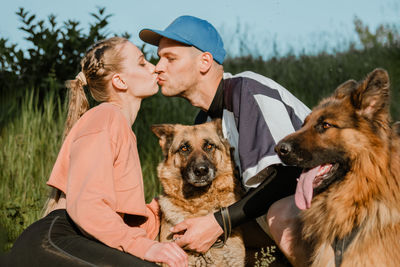 Man with dog