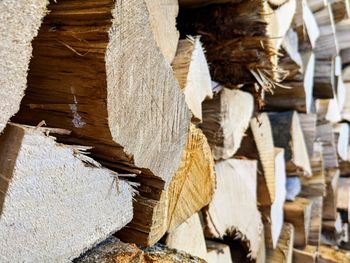 Full frame shot of logs