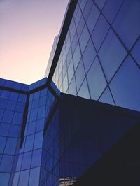 Low angle view of modern building against sky