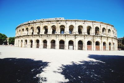 View of historic building against blue sky