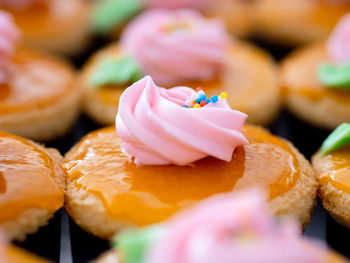 Close-up of pink cake