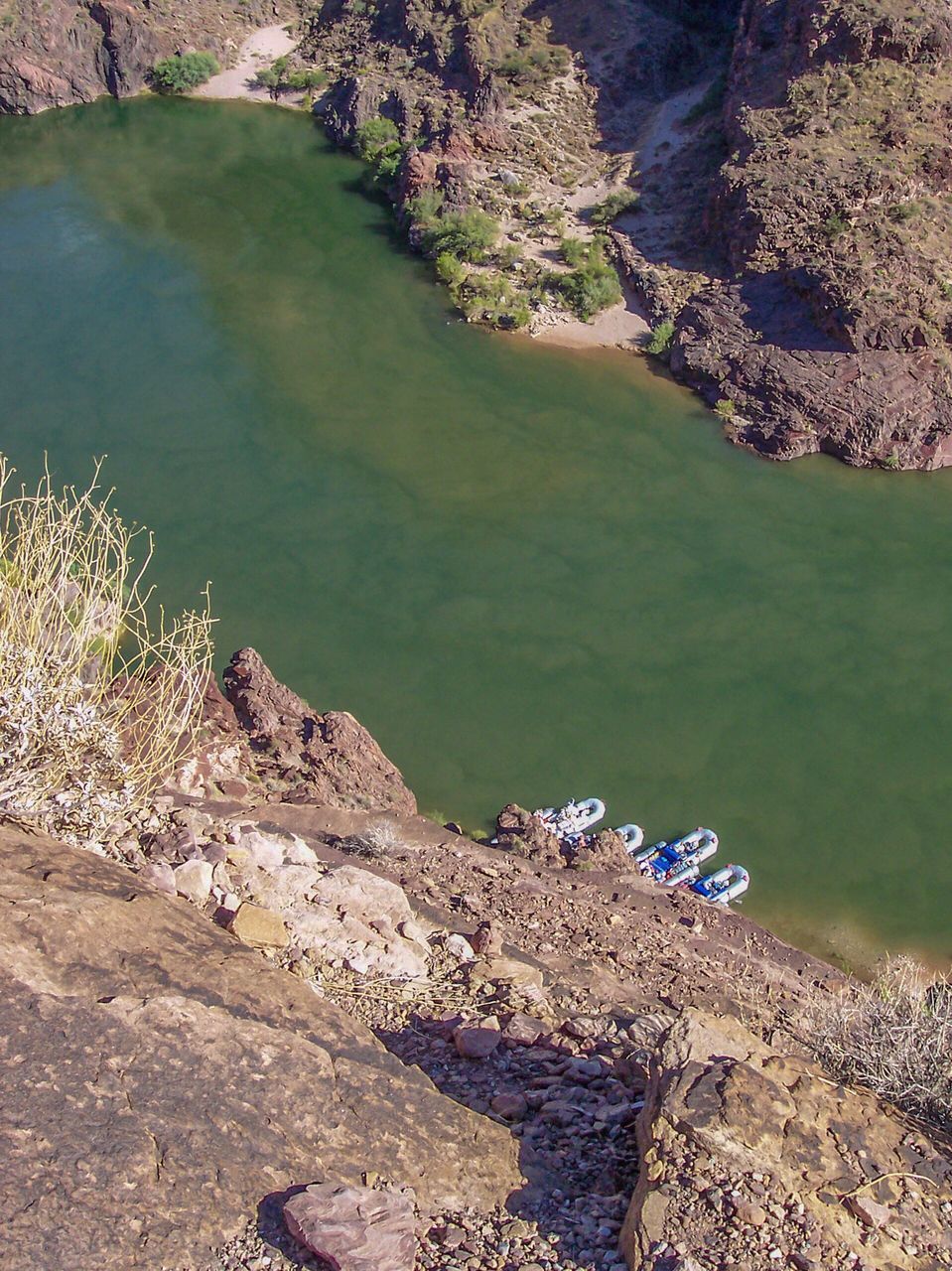 water, high angle view, outdoors, sunlight, nature, river, day, no people, beauty in nature