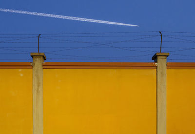 Low angle view of fence