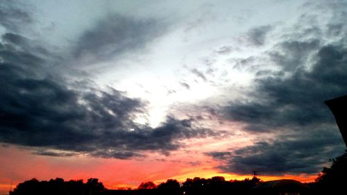 Low angle view of cloudy sky