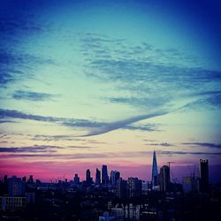 Cityscape at dusk