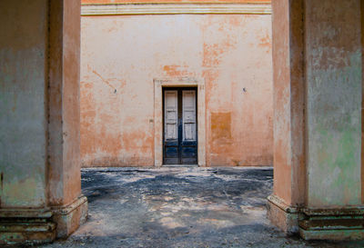 Entrance of abandoned house