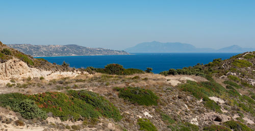 Mediterranean coastal landscape in the south of the island kos greece