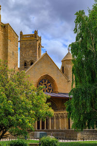 Low angle view of historic building against sky